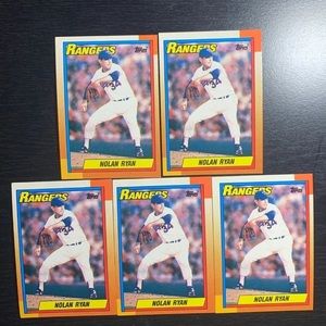 5 1990 Topps #1 Nolan Ryan Card Lot
